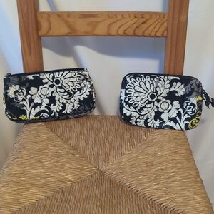 Vera Bradley Set of 2 Baroque Pattern Accessories - Wristlet / Small Makeup Bag